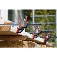 BESSEY EZXL One-Handed Clamp: Heavy Duty, Quick Release Bar Clamp for Woodworking and Metalworking Projects