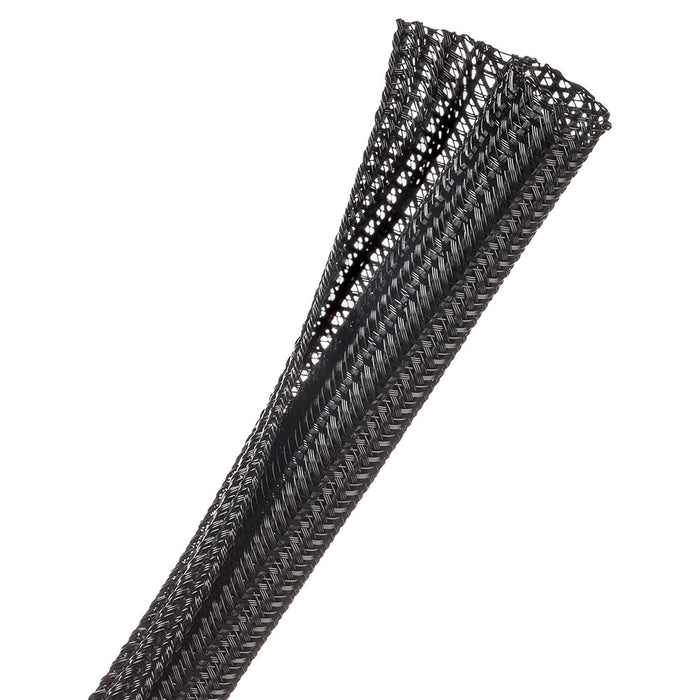 1M WRAPPABLE SPLIT BRAID 12.7MM BLACK (F6N0.50BK) - NET-SOCK-F6N0.50BK