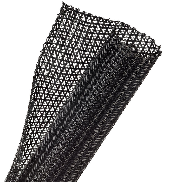 1M WRAPPABLE SPLIT BRAID 31.8MM BLACK (F6N1.25BK) - NET-SOCK-F6N1.25BK