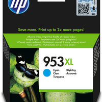 HP 953XL Cyan Ink Cartridge - High Yield - Original HP Ink for Vibrant Prints