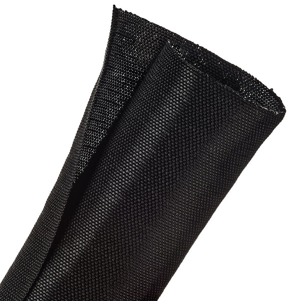 1M WOVEN SPLIT WRAP 50.8MM BLACK (F6W2.00BK) - NET-SOCK-F6W2.00BK