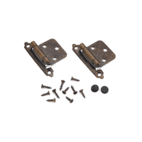 Bronze Self-Closing Hinges with Screws - Cabinet Hardware Set