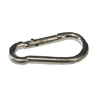 FASCOR Snap Hook Zinc 8x80mm Silver Spring Loaded Quick Connect