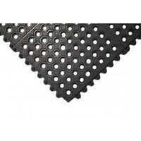 Flexi-Deck Rubber Mat - 9 Pack Interlocking Drainage Floor Tiles. Hygienic, Anti-Slip.  30x30 cm.