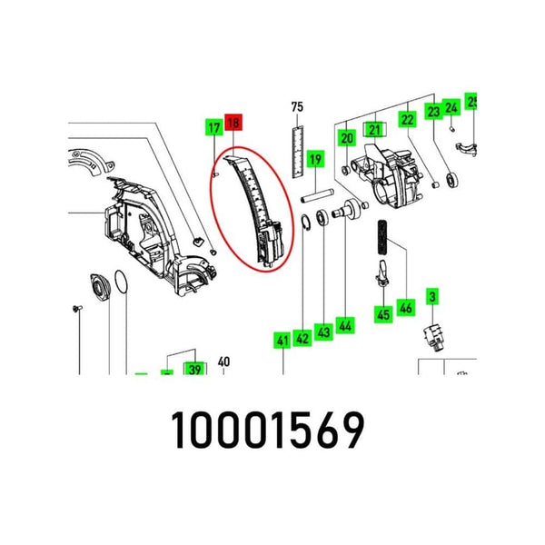 Festool TSF 55 EBQ Depth Stop - Exploded View Diagram