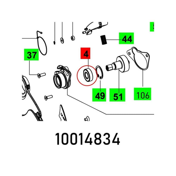 CLAMPING FLANGE HKC 55 Parts Diagram - Bearing, Flange, and Components - Chavda.com