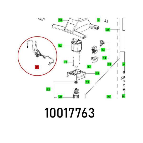 ELECTRONIC MX 1000-2 E EF 230 V Parts Diagram - Part Numbers Included for Easy Identification