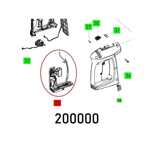 ELECTRONICS C 18 LI ET-BG exploded view diagram. Parts illustration from chavda.com.
