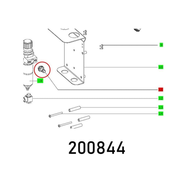 COUPLING PICE KS-3-8 ET-BG, Pneumatic Coupling, Chavda.com Parts Diagram