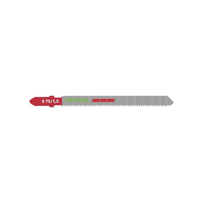 Festool Jigsaw Blade S 75-1,5 for Plastic Profiles - Precision Cutting, Durable HCS Steel