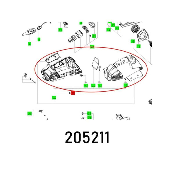 CASING BOX EHL 65 EQ ET-BG Parts Diagram - Power Tool Component