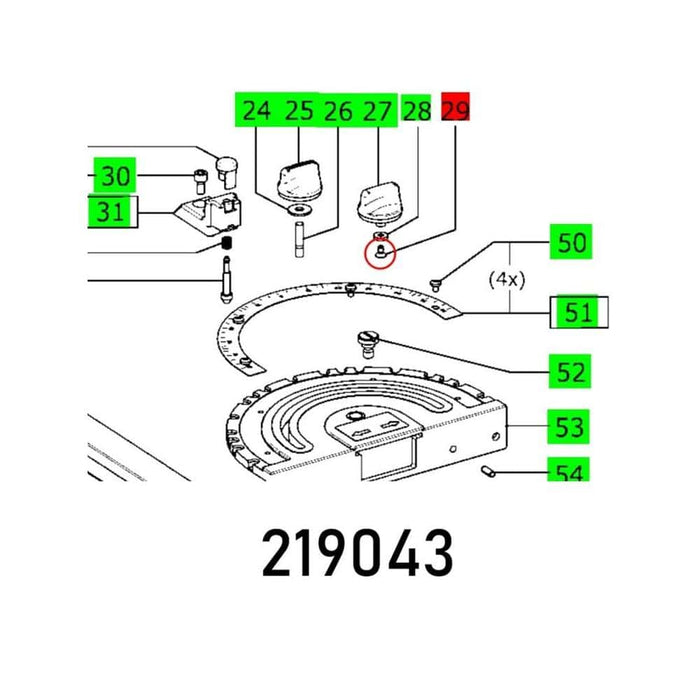 COUNTER SINK M4X8 Parts Diagram: Exploded view of components (Image 219043)