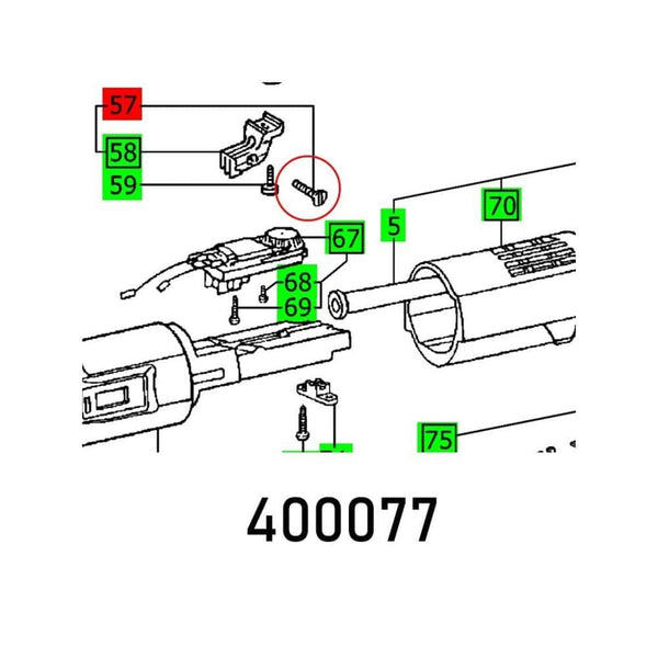 Spare Parts Diagram: C-H COUNT. SCRE DIN 964-M3X8-8.8-TUF. Exploded view with numbered components.