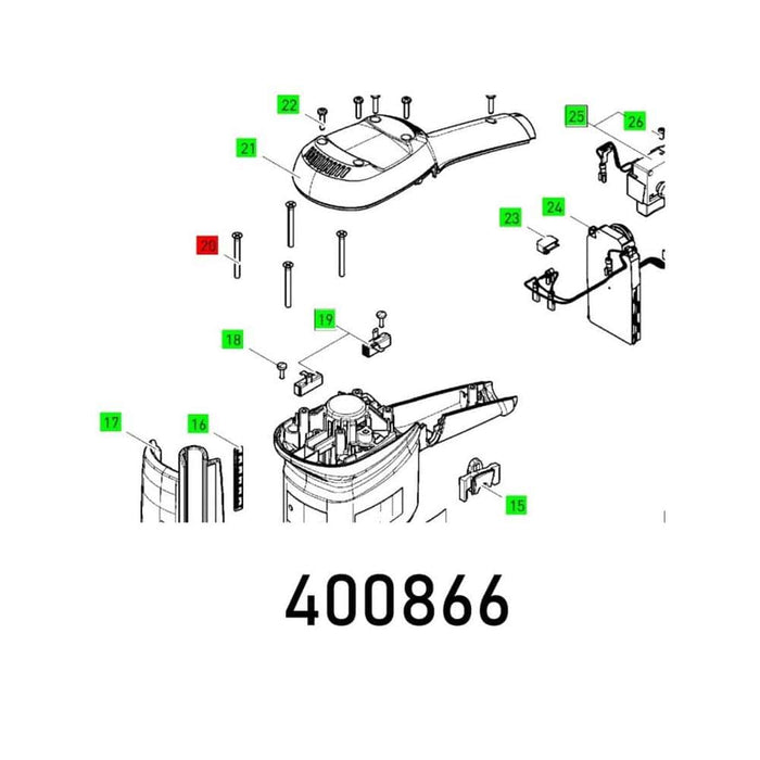 COUNTERSINK M4X40-TAPTITE-TORX Component Parts Diagram - Detail View for Replacement