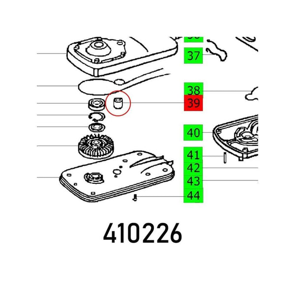 BUSH NK 10-12 part diagram 410226. Replacement part illustration. Component detail for repair or assembly.