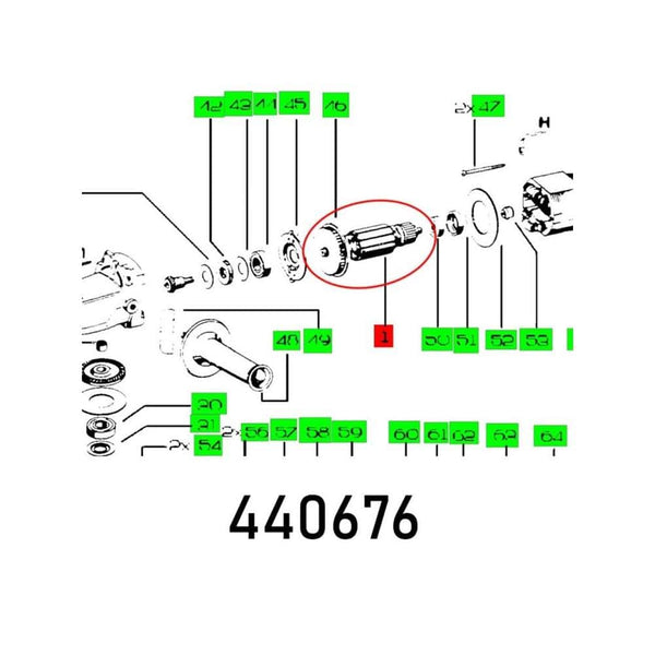 ARMATURE (240V) WS 180.04.E 247.650