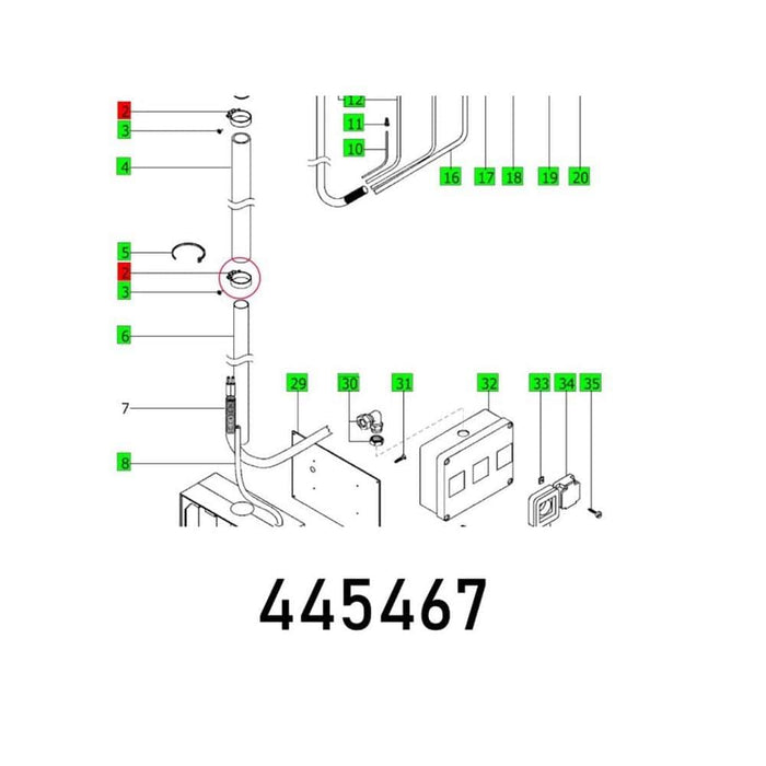 CLIP ASA 5000: Illustrated parts diagram. Chavda.com part list showing the components and assembly.