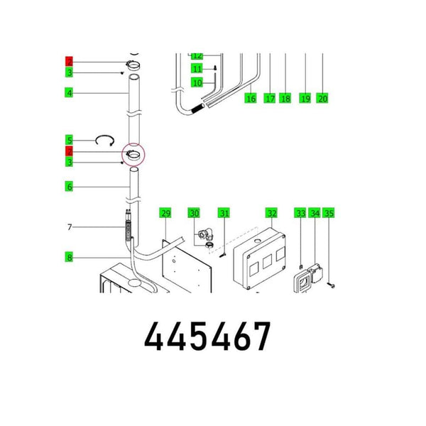 CLIP ASA 5000: Illustrated parts diagram. Chavda.com part list showing the components and assembly.