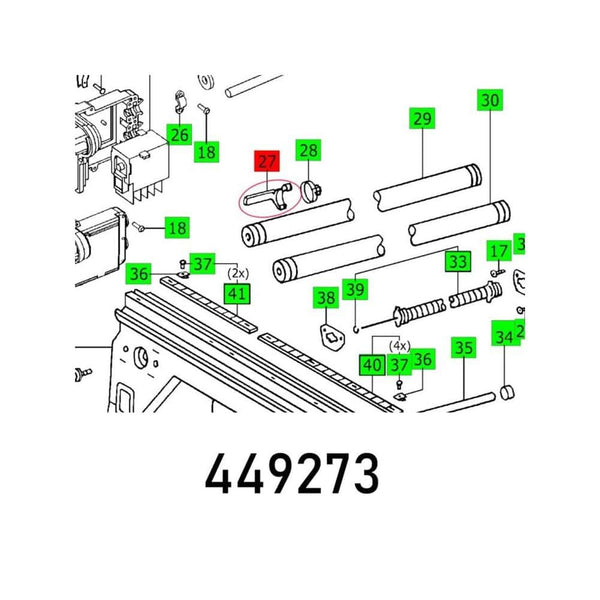 CABLE HOLDER CS 70 EB Spare Parts - Image of Cable Holder CS 70 EB for replacement or repair