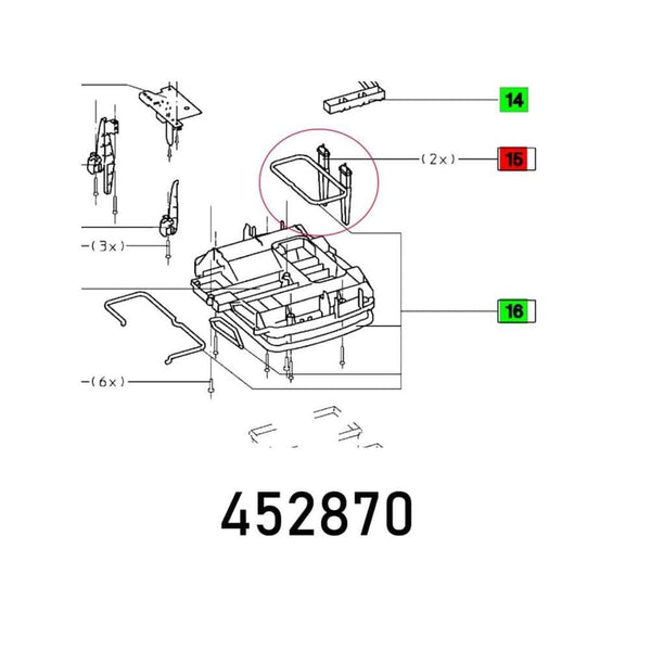CONTACT CT 452870 Automotive Part Diagram - Numbered Components 14, 15, 16