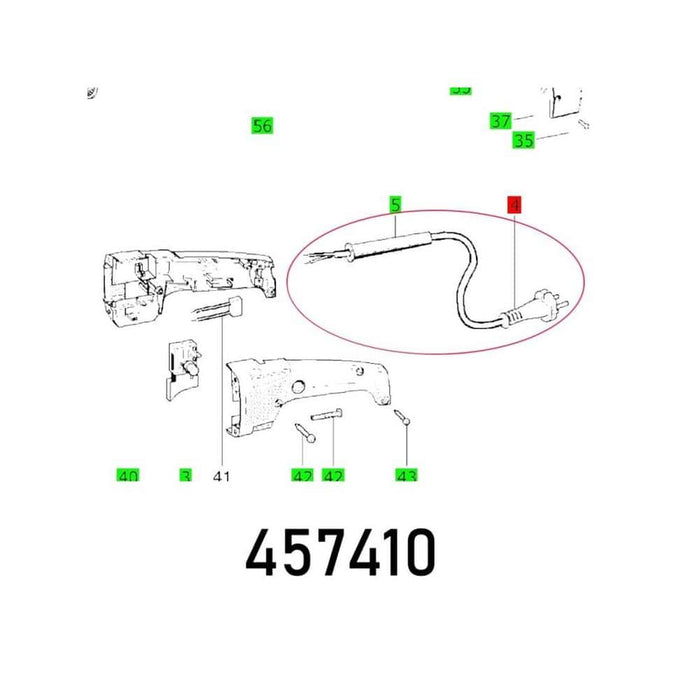 Cable with Plug AP 55 E DIN-H05RN-F, Part # 457410.  Genuine Replacement Part - Order online at chavda.com