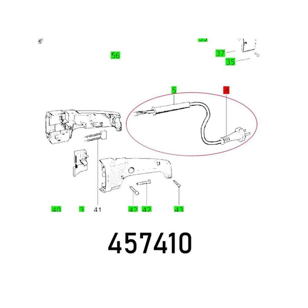 Cable with Plug AP 55 E DIN-H05RN-F, Part # 457410.  Genuine Replacement Part - Order online at chavda.com
