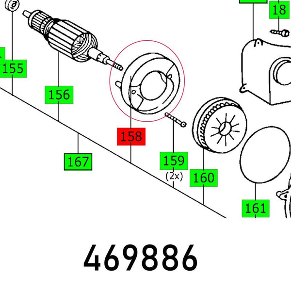 DEFLECTOR PLATE CS 70 EB Parts Diagram. Replacement Part for CS 70 EB Model