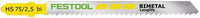 Festool Jig Saw Blades Hs 75 2,5 Bi 5 X Fes490178
