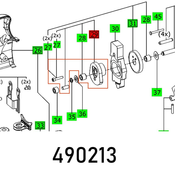 ECCENTRIC PS 300 EQ Parts Diagram - FES490213 - Components Breakdown - Chavda.com