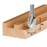 Festool Spiral Groove Cutter HS Spi S8 D10/30 - Woodworking Tool for Softwood, Slot Joints, and Dovetail Joints