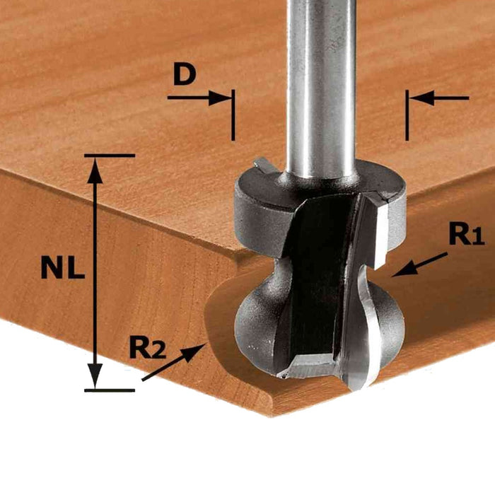 Festool Hand Hole Cutte Hw D22 16 R2,5+R6 Fes491140