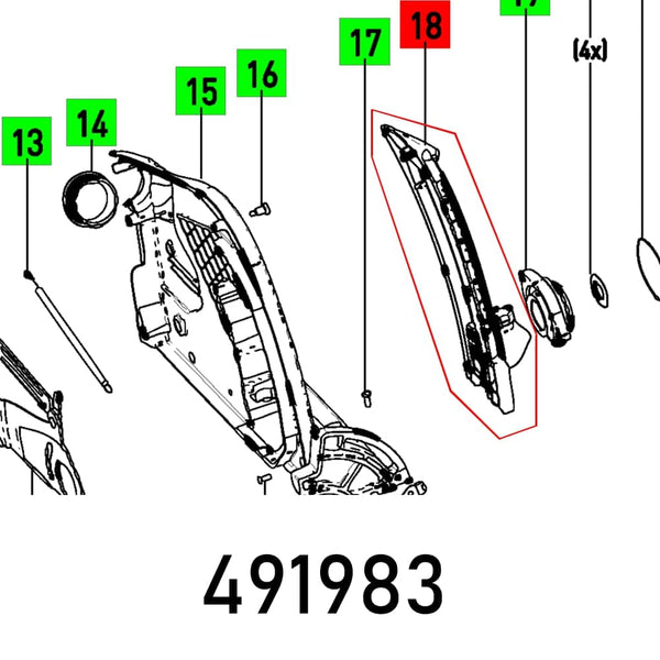 DEPTH ADJUSTER TS 75 EBQ VOLLST. Part-FES491983 Replacement Component.