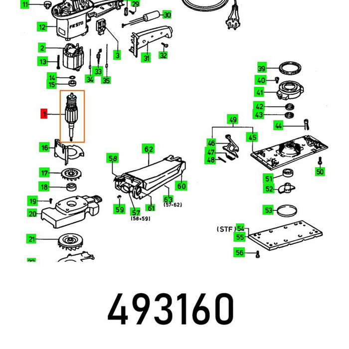 ARMATURE 230V RS 100 230V ET-BG