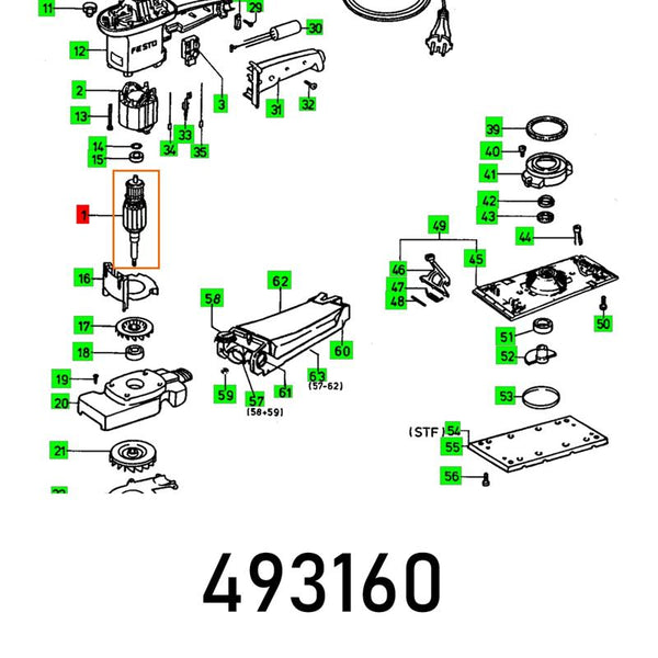 ARMATURE 230V RS 100 230V ET-BG