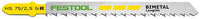 Festool Jig Saw Blades Hs 75 2,5 Bi R 5 X Fes493570