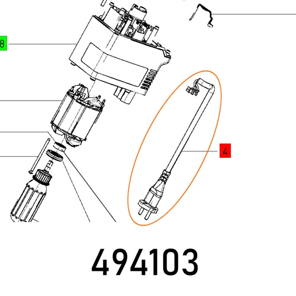 CABLE W.CONNECT KS 120 EB H07 RN-F Diagram, Part 494103 - chavda.com