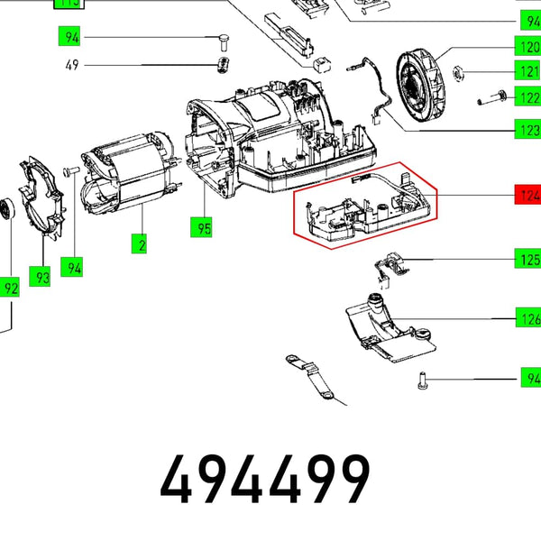ELECTRONIC LHS 225 EQ 230V Parts: Exploded View of Components. Original Image: FES494499