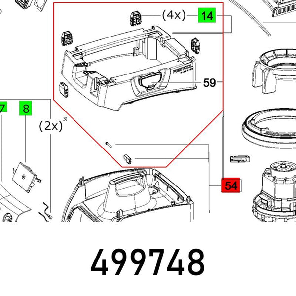 ELECTRONICS PSB-C 420 14,4V Parts Diagram - Item Numbers 14, 54, 59 - Chavda.com