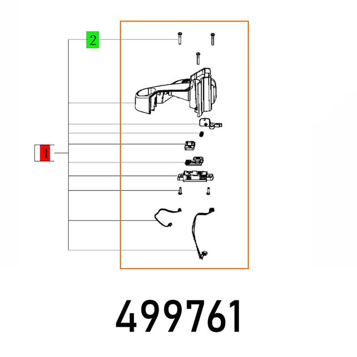 Casing Box Mini Facelift ET-BG Exploded View - Parts 499761 - Replacement Components