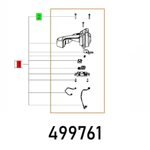 Casing Box Mini Facelift ET-BG Exploded View - Parts 499761 - Replacement Components
