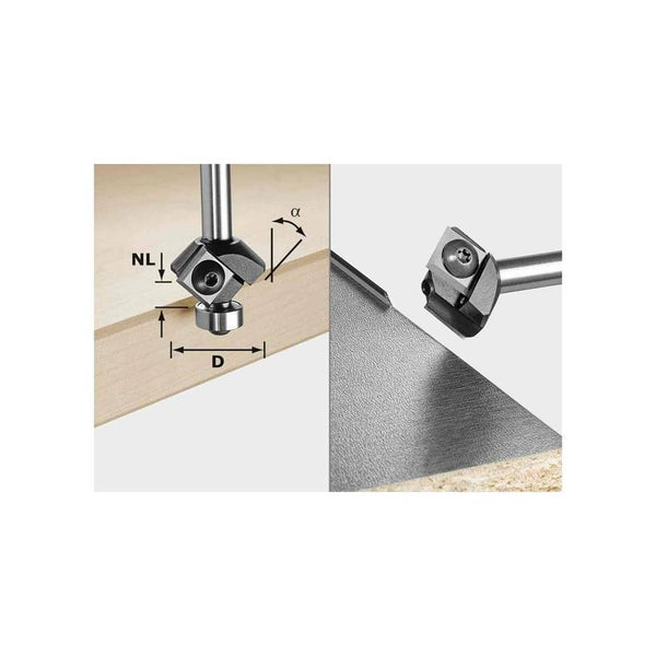 Festool Chamfer Cutter With Reversible Blades S8 Hw 45  D27 12X12 Kl 4