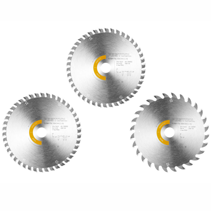 Festool Saw Blade Set Ksb Sort 3 W 160 X1.8 Fes578547