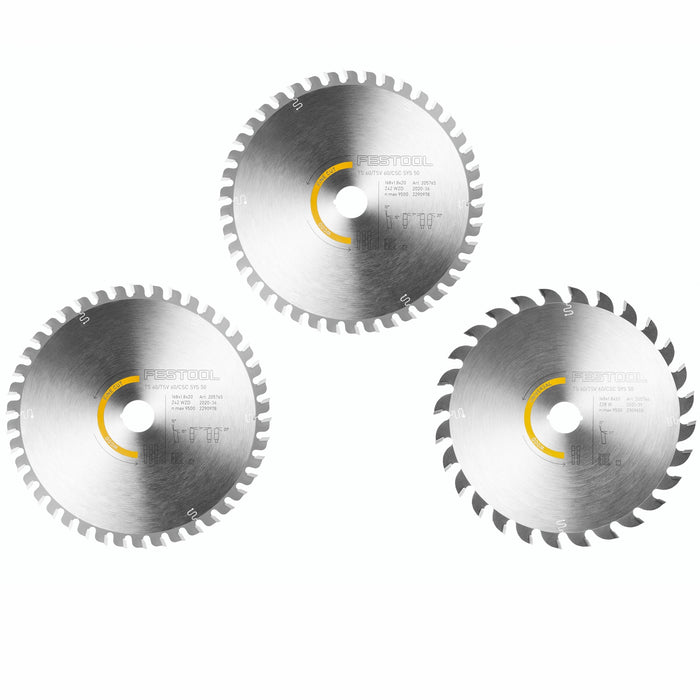 Festool Saw Blade Set Ksb Sort 3 W 168 X1.8 Fes578566