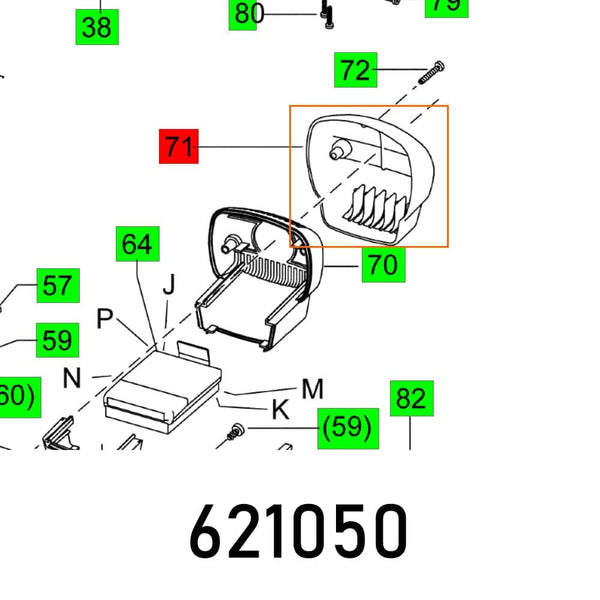 MXP 1602 E Cover Part | Replacement Cover MXP1602E | Component for MXP 1602 E