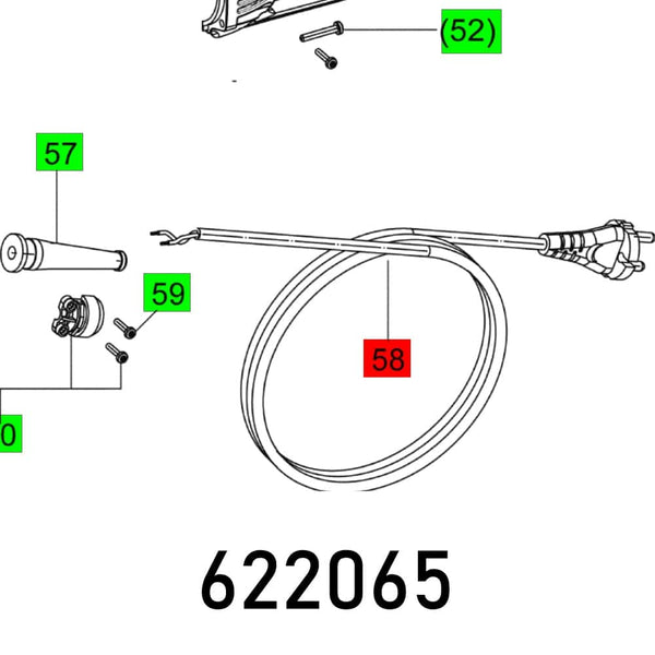 CORD H07 RN-F 2X1 EURO Cable Diagram - Buy Online at chavda.com, Power Tool Cord, Electrical Cable, Replacement Cable