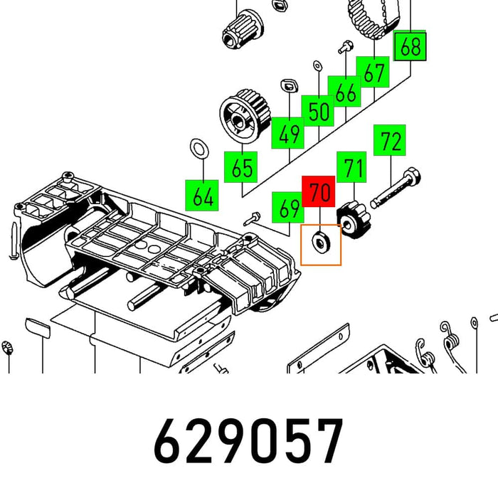 ELASTIC WASHER 6X17,5X2 - Diagram Highlighted. Spare Part from chavda.com