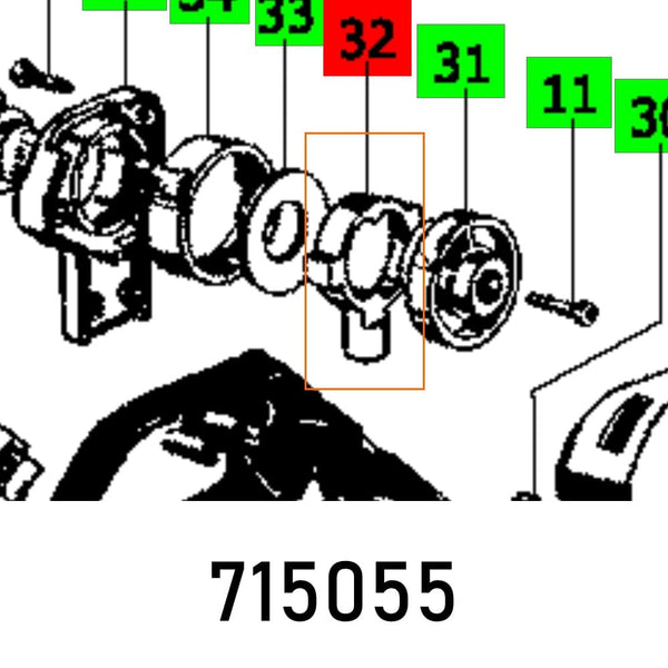 DEPTH ADJ. HOUS HL 850 E part. Exploded view component image for repair schematics & parts at chavda.com