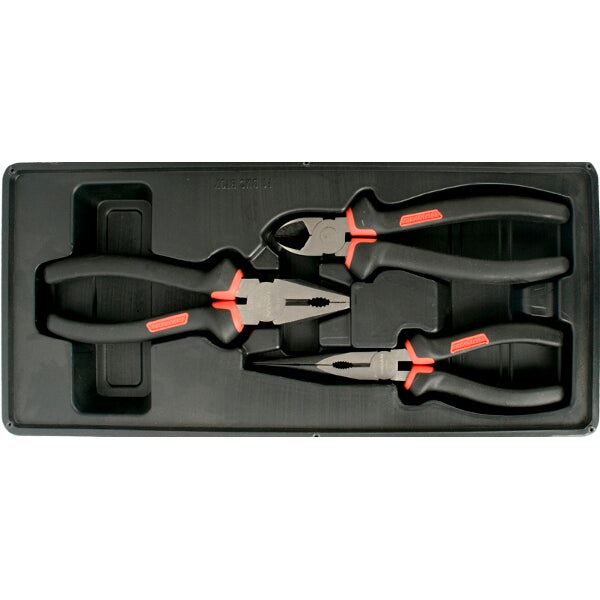 FIXMAN Pliers Set: 3-Piece Combination, Long Nose, & Cutting Pliers in Tray | Hand Tools