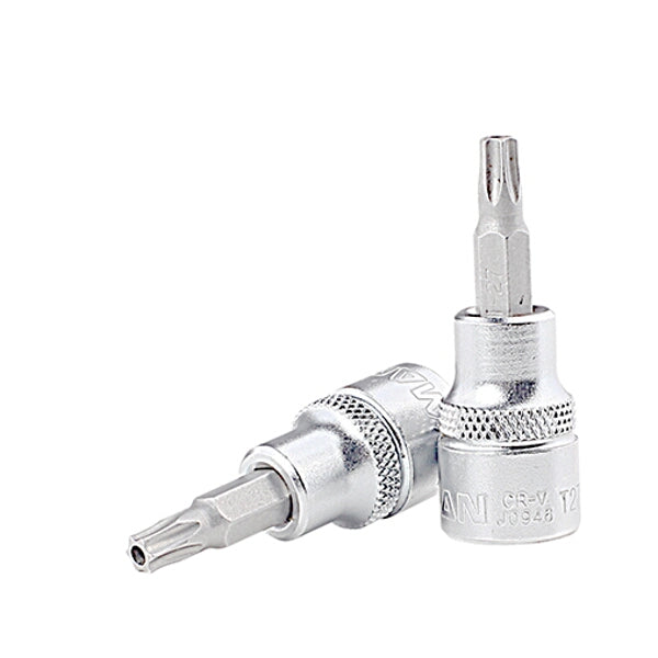 Fixman T27H Torx Bit Socket, 3/8 Inch Drive, Security Socket - Chrome Vanadium Steel