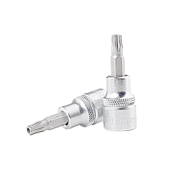 Fixman T30H Torx Security Bit Socket, 3/8" Drive - Star Bit, Tamper Proof, CR-V Steel Socket